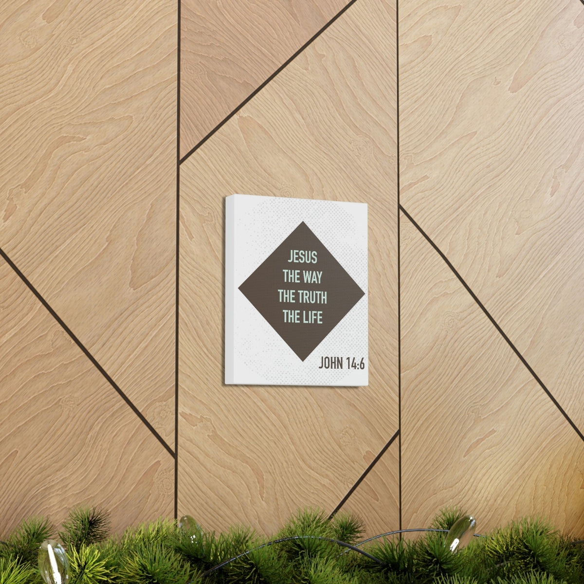 Scripture Walls Jesus The Way The Truth John 14:6 Diamond Christian Wall Art Bible Verse Print Ready To Hang Unframed-Express Your Love Gifts