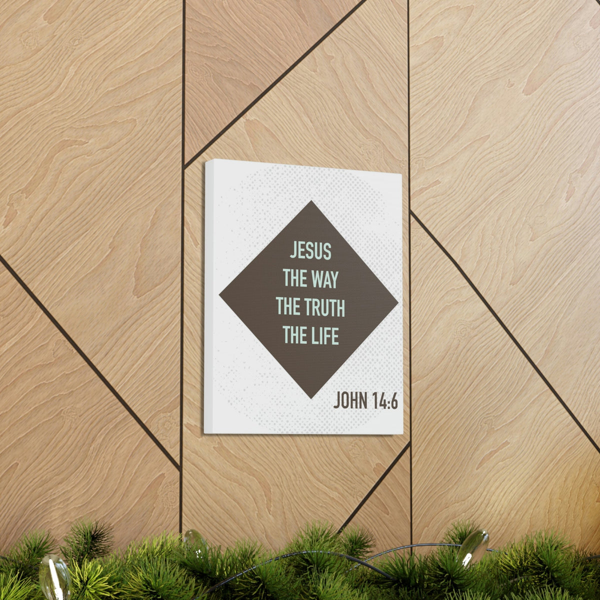 Scripture Walls Jesus The Way The Truth John 14:6 Diamond Christian Wall Art Bible Verse Print Ready To Hang Unframed-Express Your Love Gifts