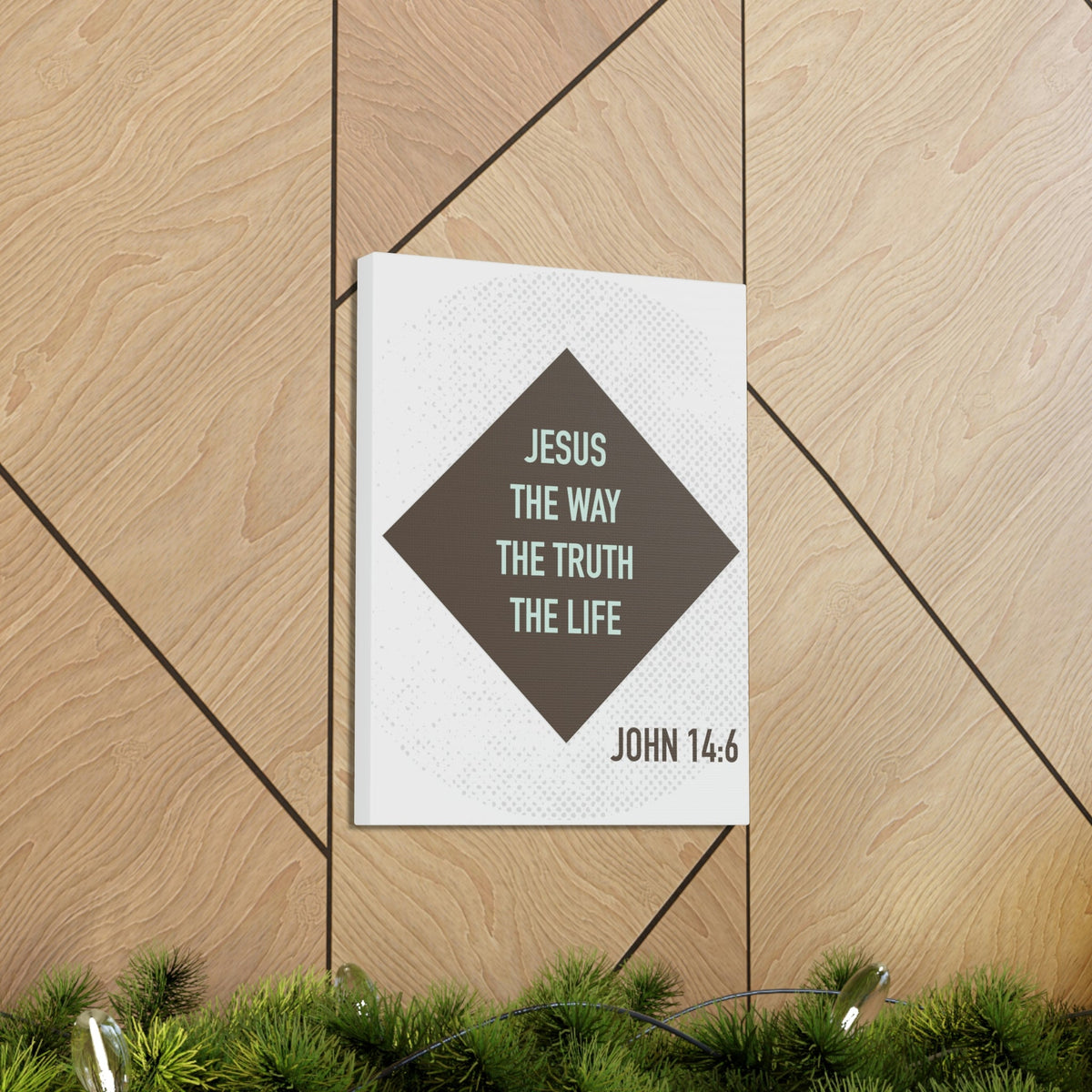 Scripture Walls Jesus The Way The Truth John 14:6 Diamond Christian Wall Art Bible Verse Print Ready To Hang Unframed-Express Your Love Gifts