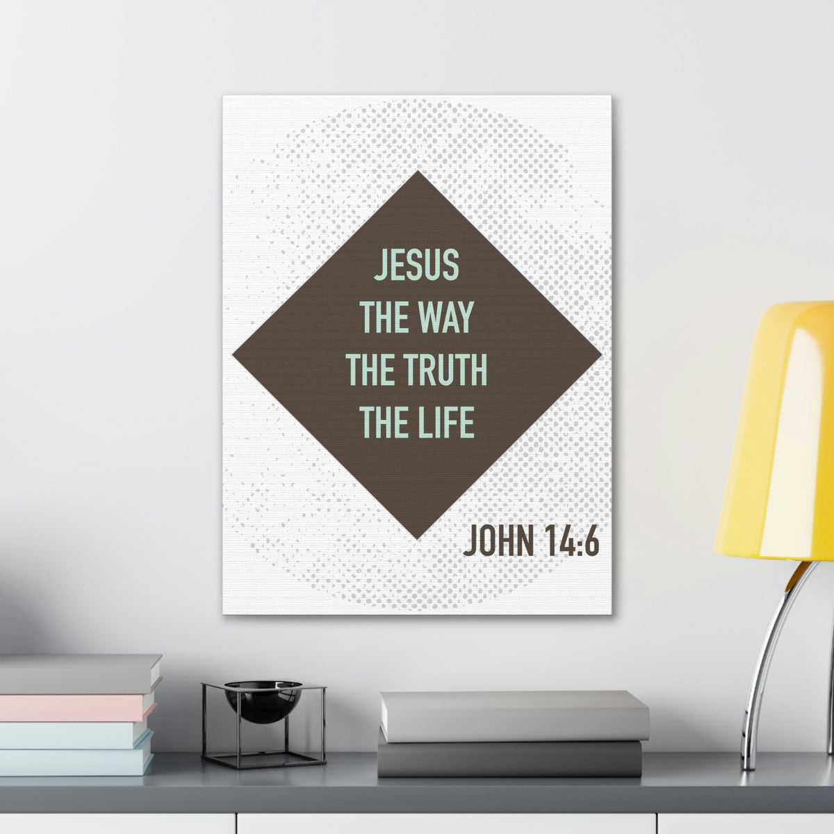 Scripture Walls Jesus The Way The Truth John 14:6 Diamond Christian Wall Art Bible Verse Print Ready To Hang Unframed-Express Your Love Gifts