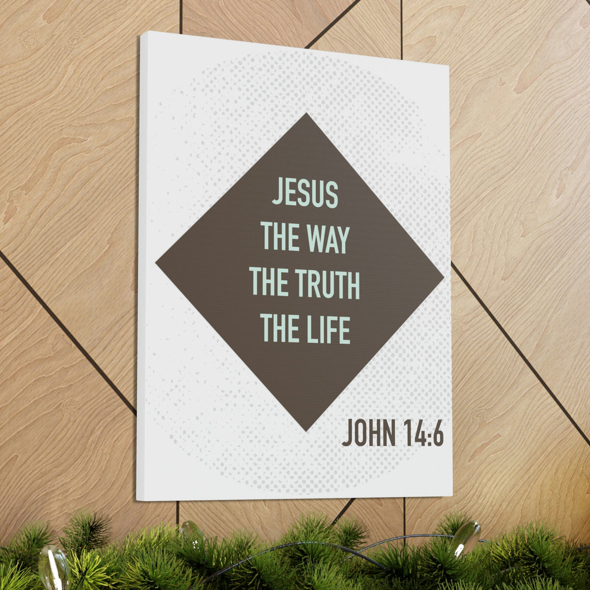 Scripture Walls Jesus The Way The Truth John 14:6 Diamond Christian Wall Art Bible Verse Print Ready To Hang Unframed-Express Your Love Gifts
