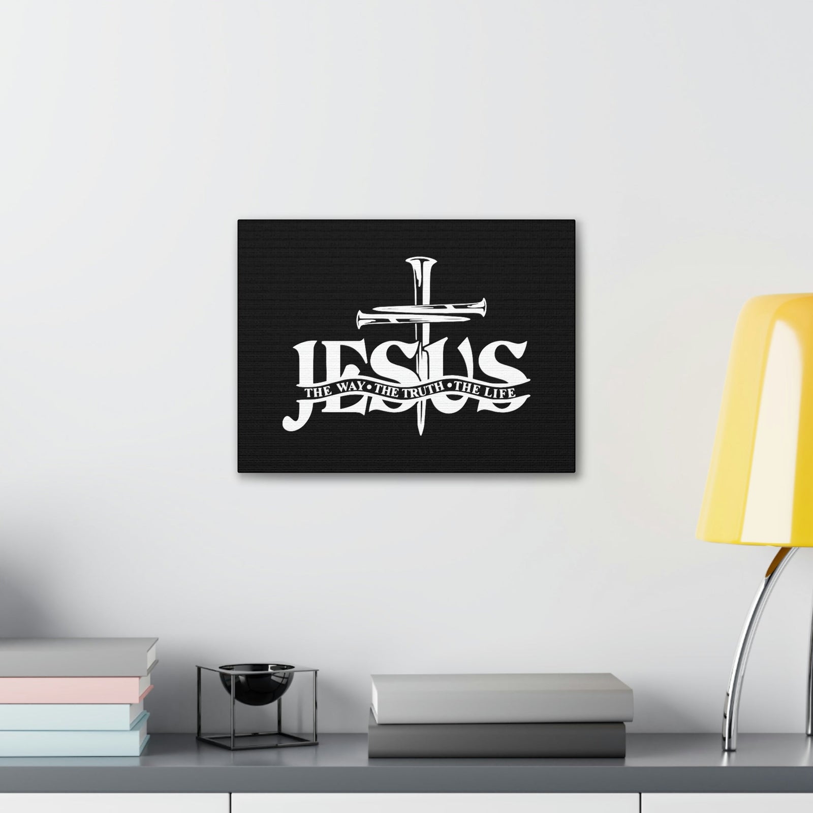 Scripture Walls Jesus The Way, The Truth, The Life John 14:6 Cross Christian Wall Art Bible Verse Print Ready to Hang Unframed-Express Your Love Gifts