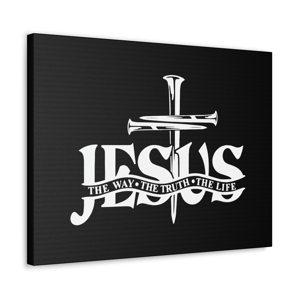 Scripture Walls Jesus The Way, The Truth, The Life John 14:6 Cross Christian Wall Art Bible Verse Print Ready to Hang Unframed-Express Your Love Gifts
