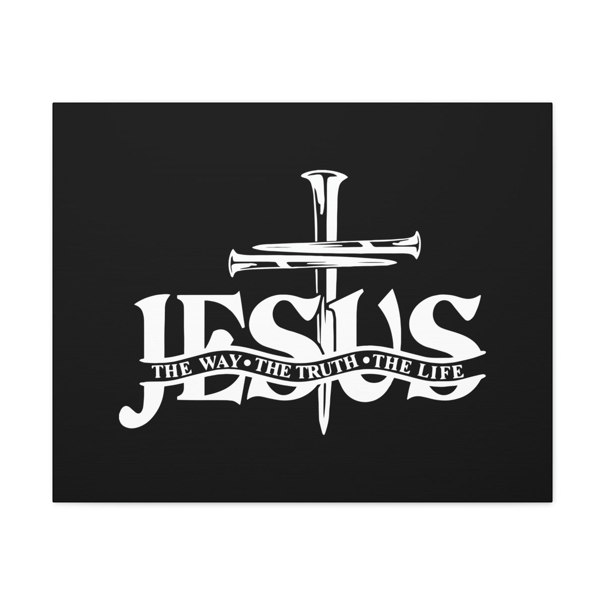 Scripture Walls Jesus The Way, The Truth, The Life John 14:6 Cross Christian Wall Art Bible Verse Print Ready to Hang Unframed-Express Your Love Gifts