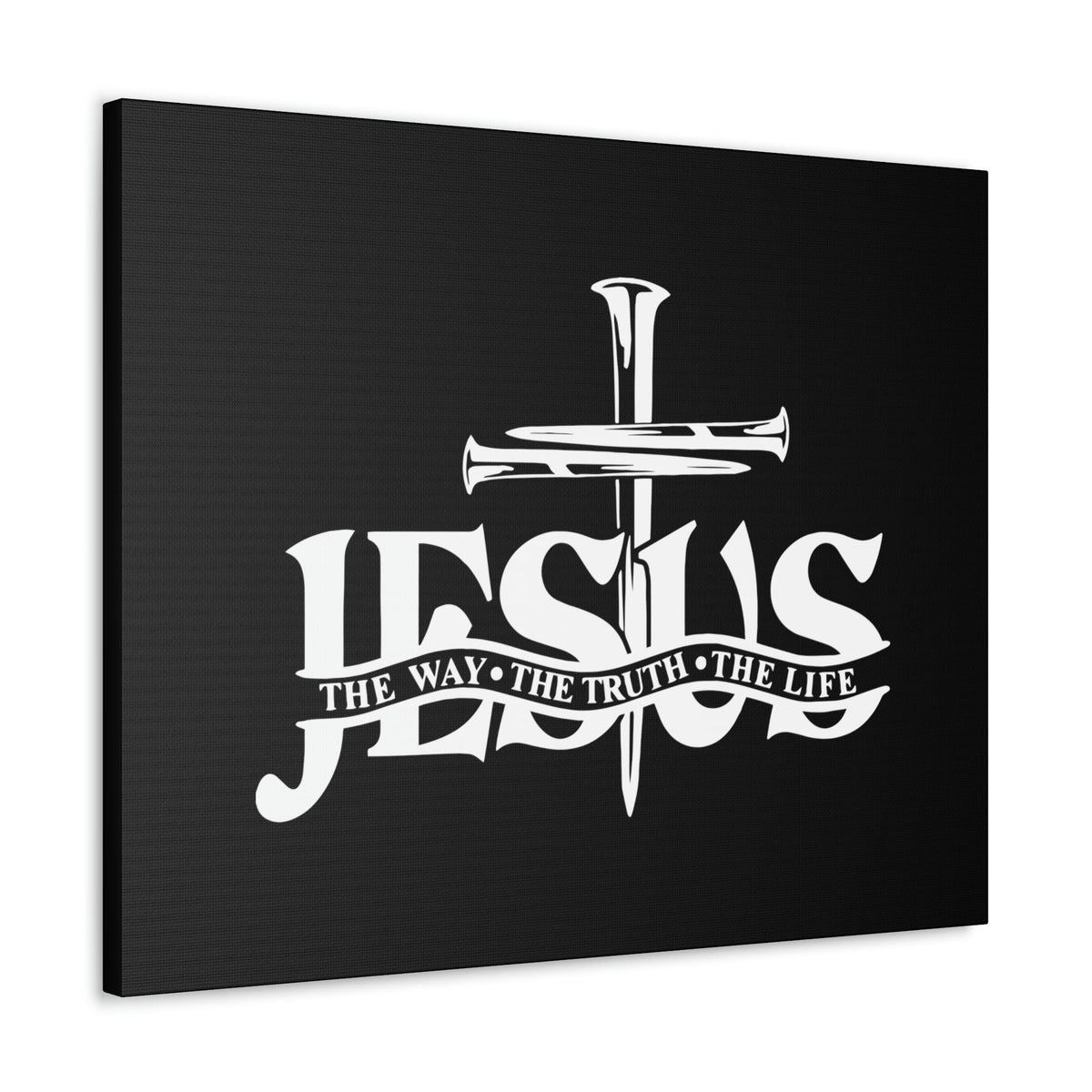 Scripture Walls Jesus The Way, The Truth, The Life John 14:6 Cross Christian Wall Art Bible Verse Print Ready to Hang Unframed-Express Your Love Gifts