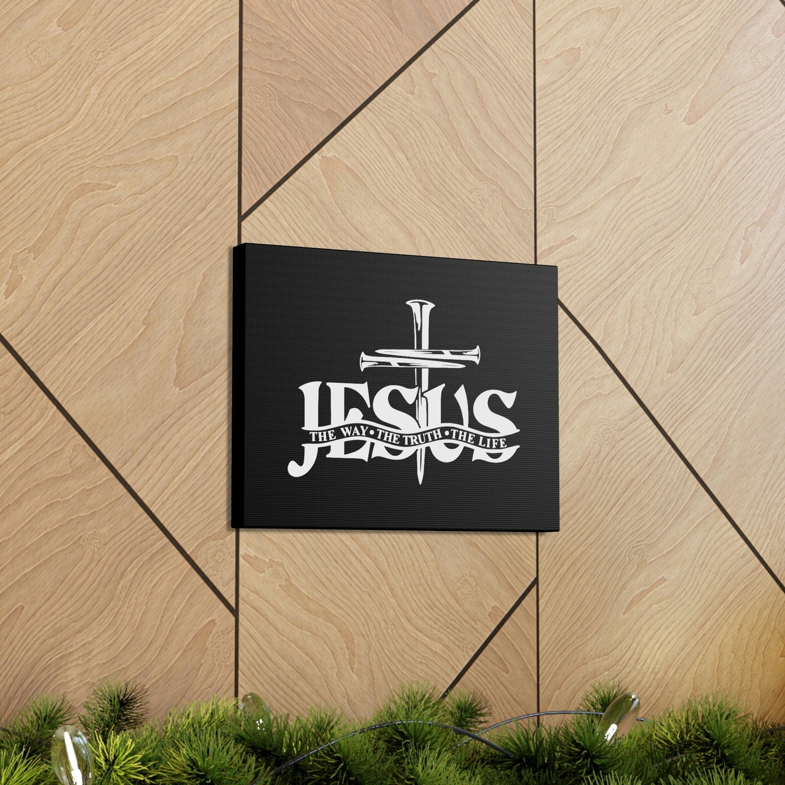 Scripture Walls Jesus The Way, The Truth, The Life John 14:6 Cross Christian Wall Art Bible Verse Print Ready to Hang Unframed-Express Your Love Gifts