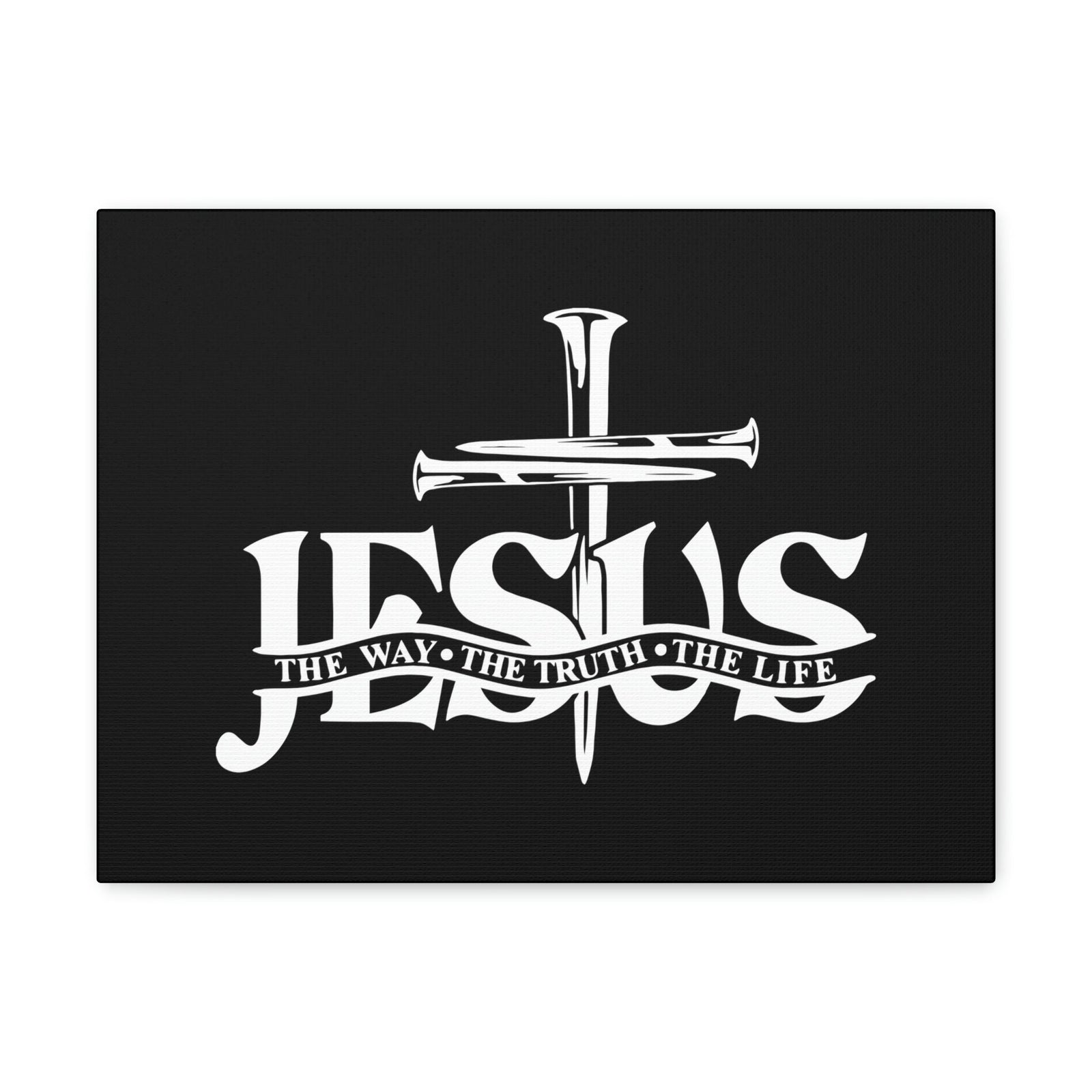 Scripture Walls Jesus The Way, The Truth, The Life John 14:6 Cross Christian Wall Art Bible Verse Print Ready to Hang Unframed-Express Your Love Gifts