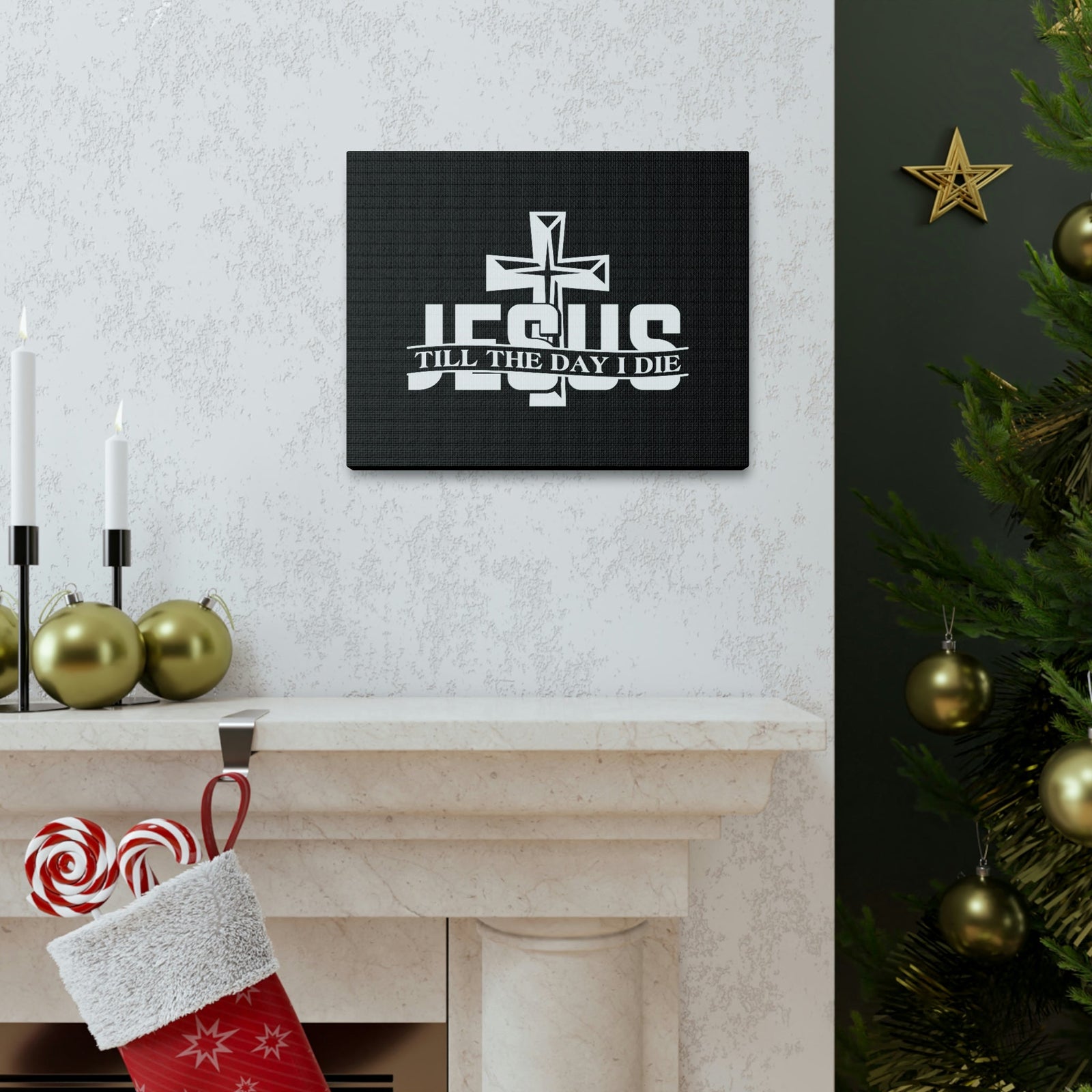 Scripture Walls Jesus Till The Day I Die 2 Corinthians 5:8 Christian Wall Art Bible Verse Print Ready to Hang Unframed-Express Your Love Gifts