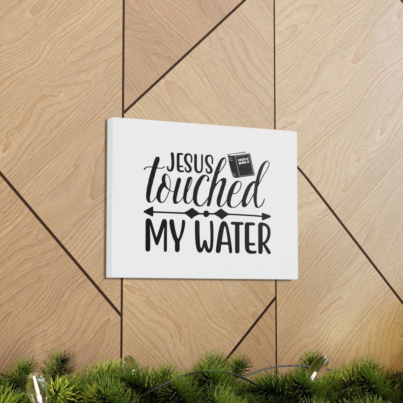 Scripture Walls Jesus Touched My Water Jeremiah 1:9 Christian Wall Art Bible Verse Print Ready to Hang Unframed-Express Your Love Gifts