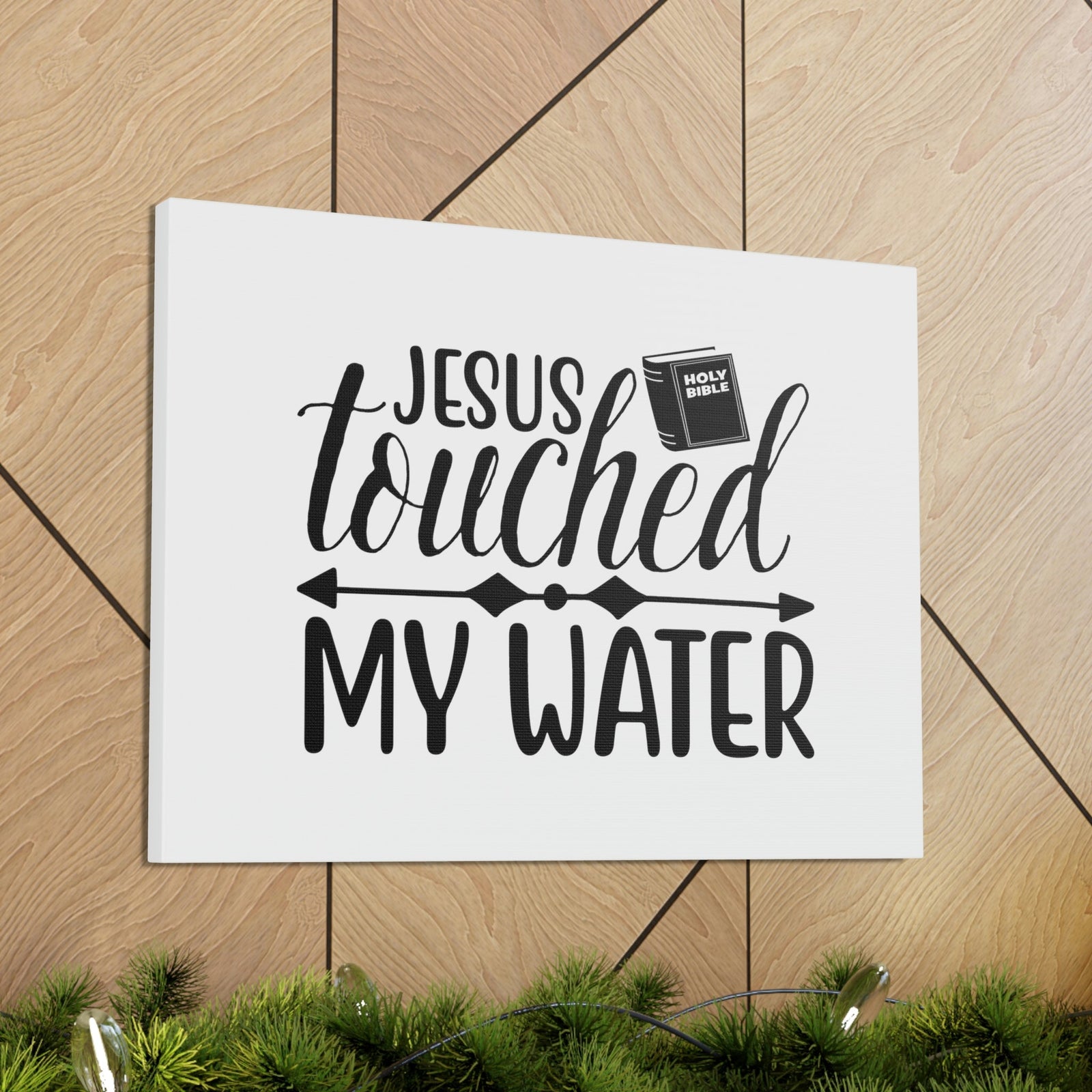 Scripture Walls Jesus Touched My Water Jeremiah 1:9 Christian Wall Art Bible Verse Print Ready to Hang Unframed-Express Your Love Gifts