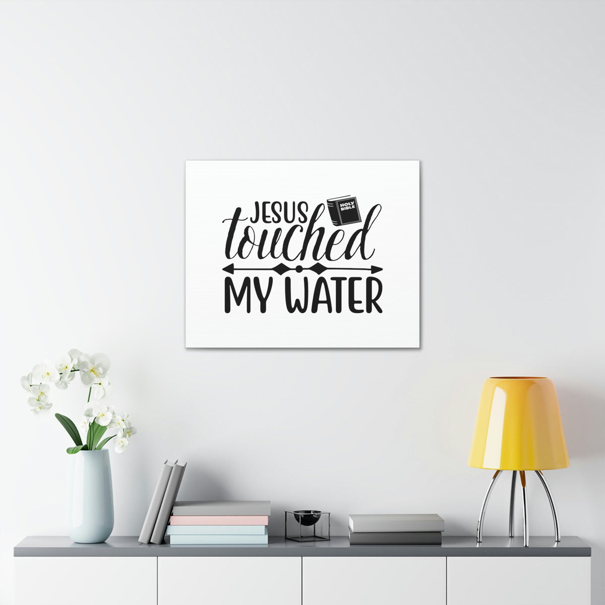 Scripture Walls Jesus Touched My Water Jeremiah 1:9 Christian Wall Art Bible Verse Print Ready to Hang Unframed-Express Your Love Gifts
