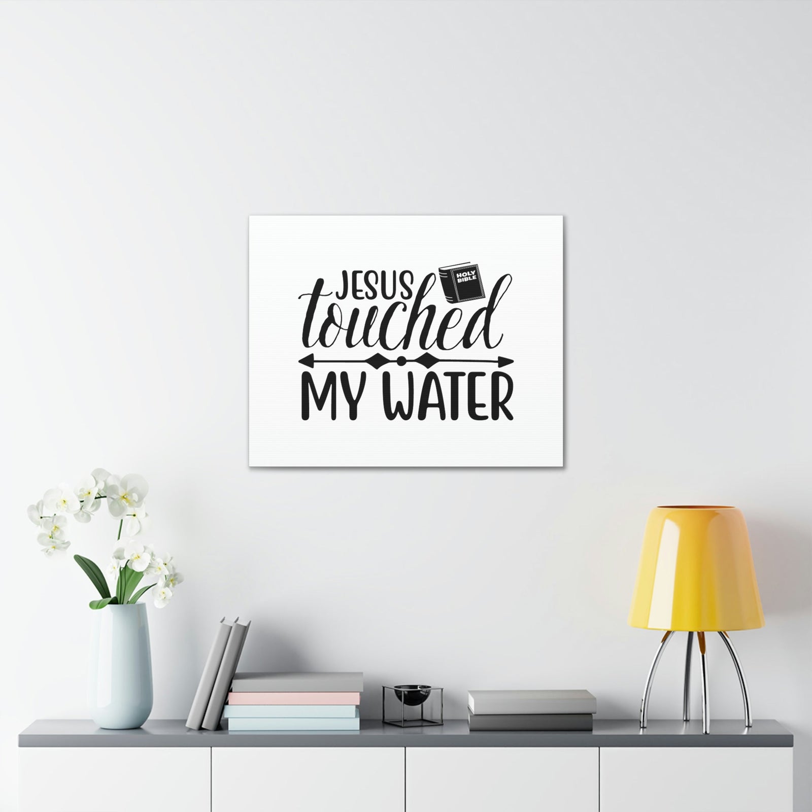 Scripture Walls Jesus Touched My Water Jeremiah 1:9 Christian Wall Art Bible Verse Print Ready to Hang Unframed-Express Your Love Gifts