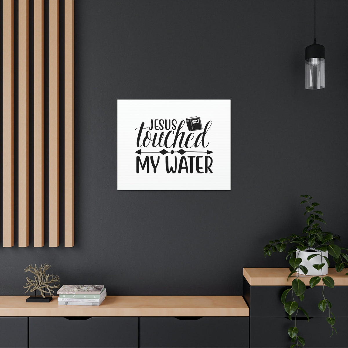 Scripture Walls Jesus Touched My Water Jeremiah 1:9 Christian Wall Art Bible Verse Print Ready to Hang Unframed-Express Your Love Gifts