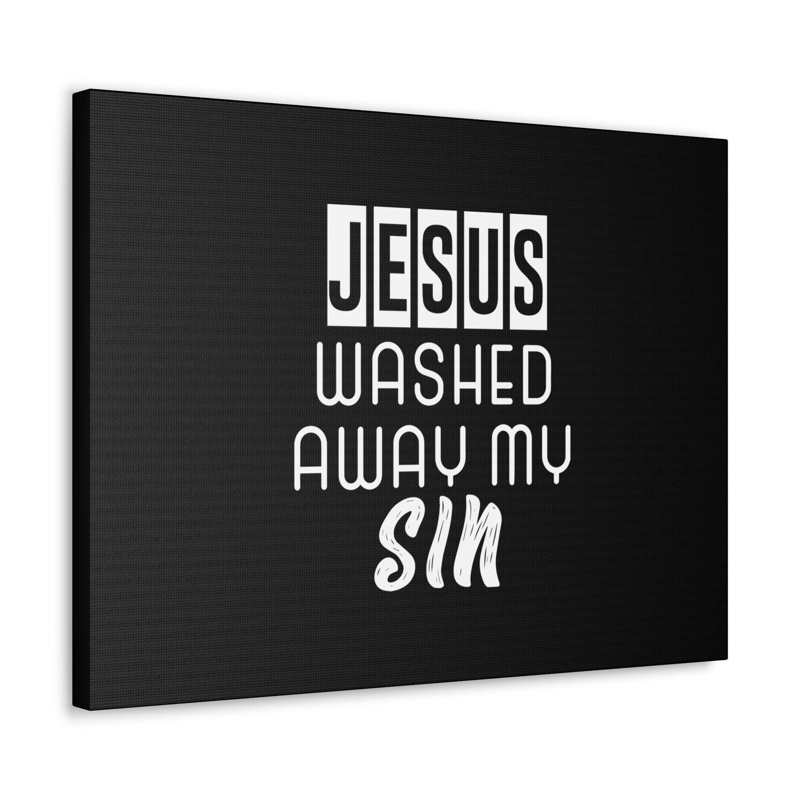 Scripture Walls Jesus Washed Away My Sin 1 John 1:7 Christian Wall Art Bible Verse Print Ready to Hang Unframed-Express Your Love Gifts