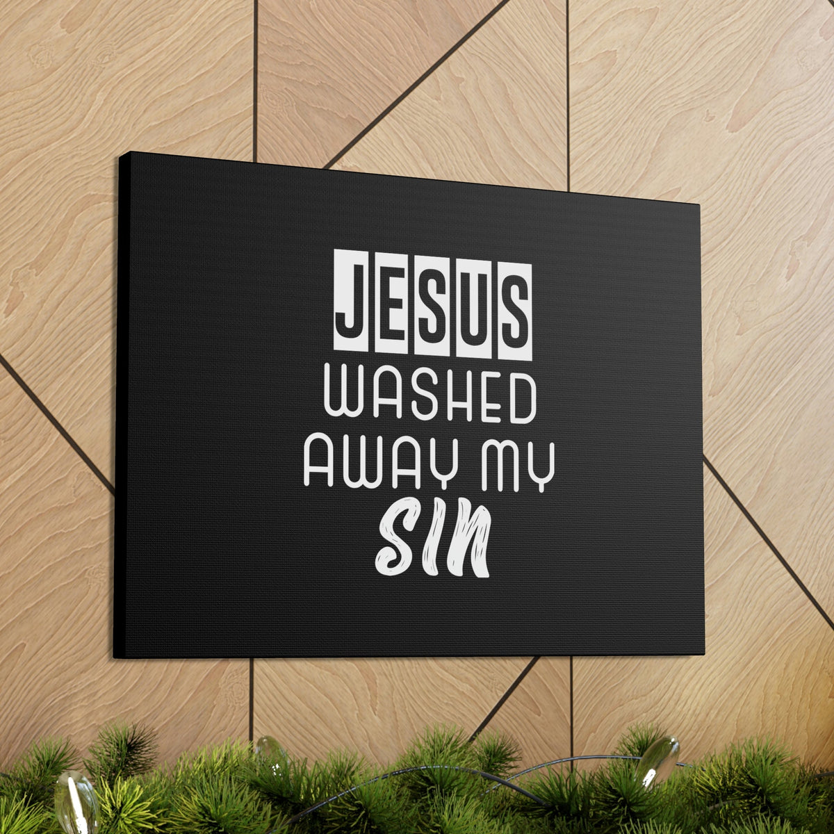 Scripture Walls Jesus Washed Away My Sin 1 John 1:7 Christian Wall Art Bible Verse Print Ready to Hang Unframed-Express Your Love Gifts