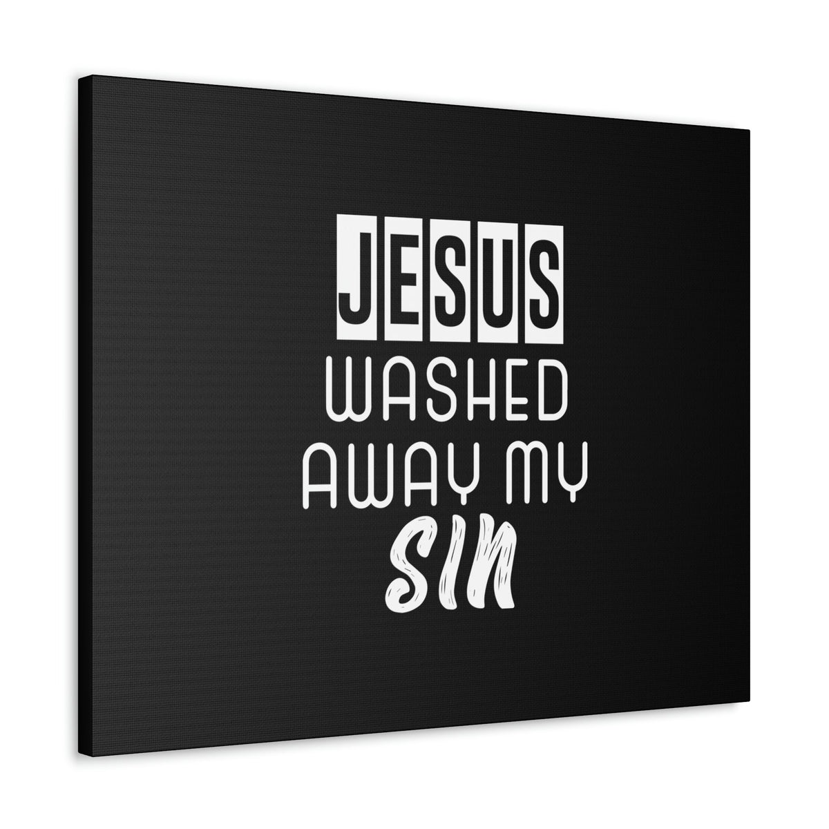Scripture Walls Jesus Washed Away My Sin 1 John 1:7 Christian Wall Art Bible Verse Print Ready to Hang Unframed-Express Your Love Gifts