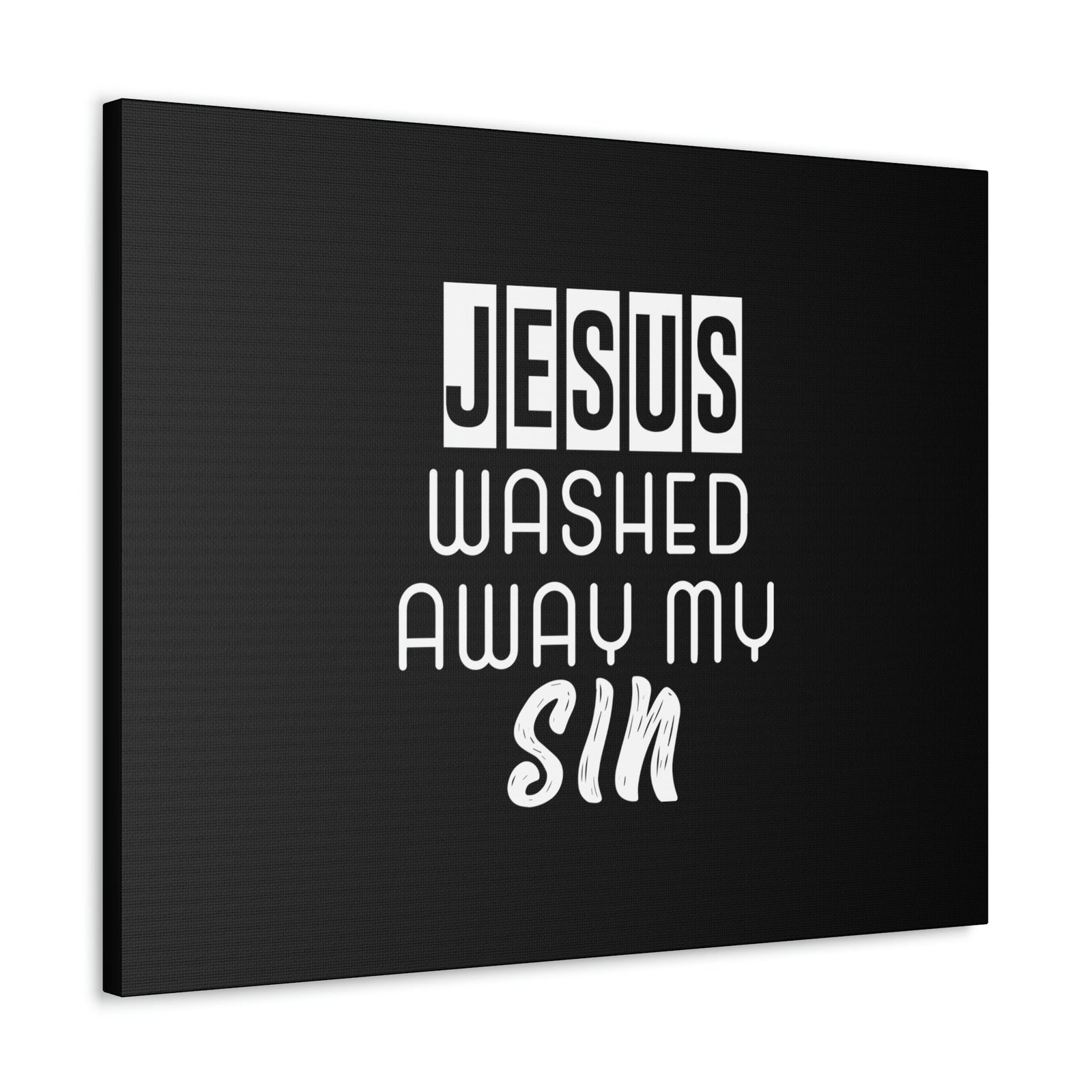 Scripture Walls Jesus Washed Away My Sin 1 John 1:7 Christian Wall Art Bible Verse Print Ready to Hang Unframed-Express Your Love Gifts