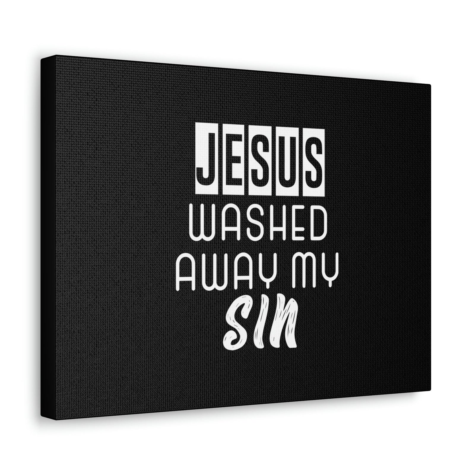 Scripture Walls Jesus Washed Away My Sin 1 John 1:7 Christian Wall Art Bible Verse Print Ready to Hang Unframed-Express Your Love Gifts
