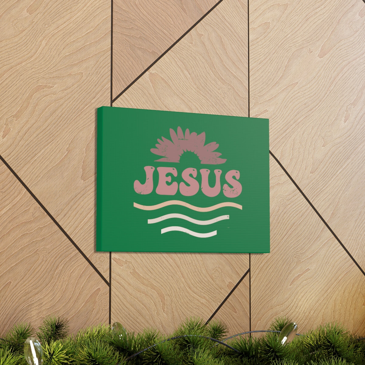 Scripture Walls Jesus Waves Romans 6:23 Christian Wall Art Bible Verse Print Ready to Hang Unframed-Express Your Love Gifts