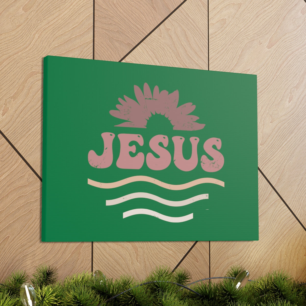Scripture Walls Jesus Waves Romans 6:23 Christian Wall Art Bible Verse Print Ready to Hang Unframed-Express Your Love Gifts