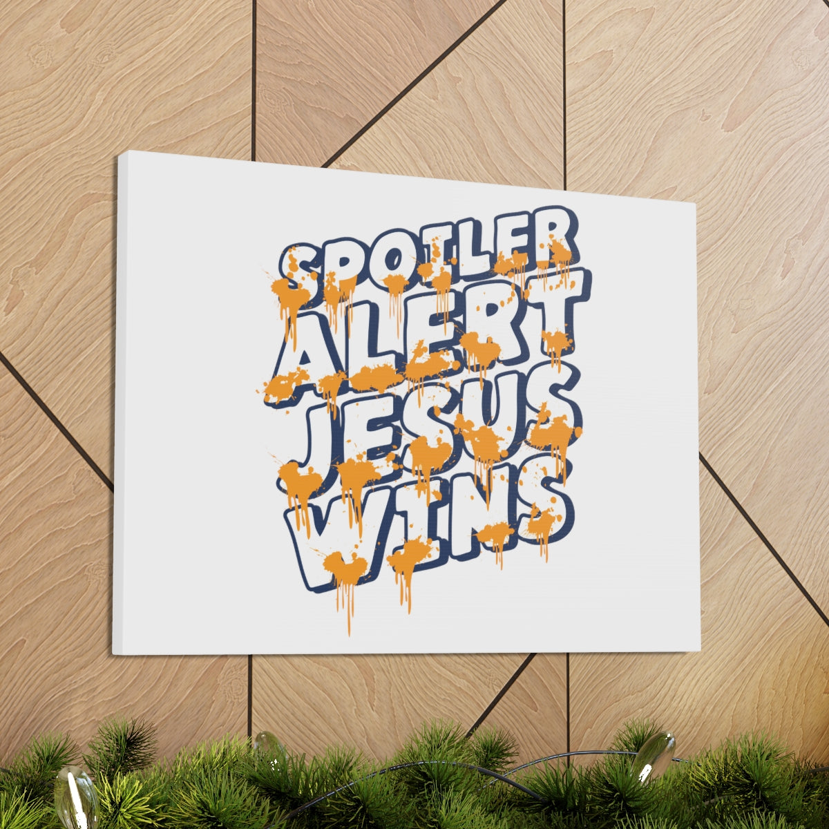 Scripture Walls Jesus Wins 1 Corinthians 15:57 Christian Wall Art Bible Verse Print Ready to Hang Unframed-Express Your Love Gifts