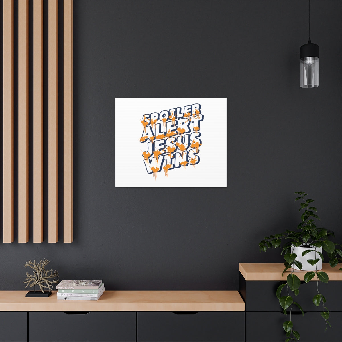 Scripture Walls Jesus Wins 1 Corinthians 15:57 Christian Wall Art Bible Verse Print Ready to Hang Unframed-Express Your Love Gifts