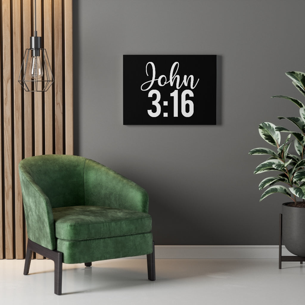 Scripture Walls John 3:16 Bible Verse Canvas Christian Wall Art Ready to Hang Unframed-Express Your Love Gifts