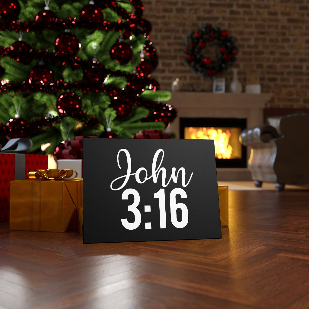 Scripture Walls John 3:16 Bible Verse Canvas Christian Wall Art Ready to Hang Unframed-Express Your Love Gifts
