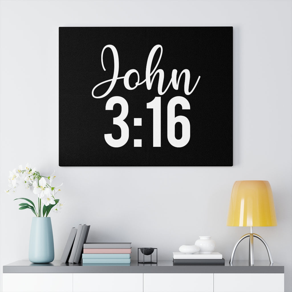 Scripture Walls John 3:16 Bible Verse Canvas Christian Wall Art Ready to Hang Unframed-Express Your Love Gifts