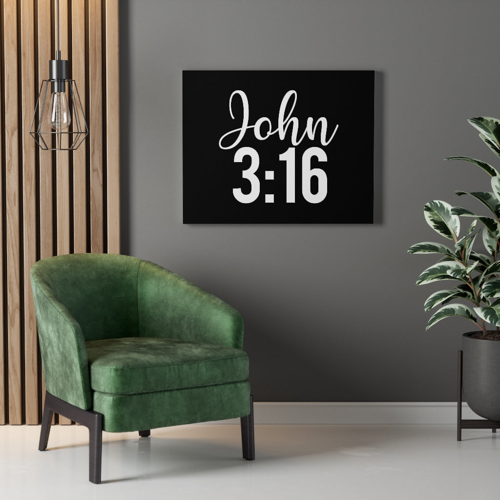 Scripture Walls John 3:16 Bible Verse Canvas Christian Wall Art Ready to Hang Unframed-Express Your Love Gifts