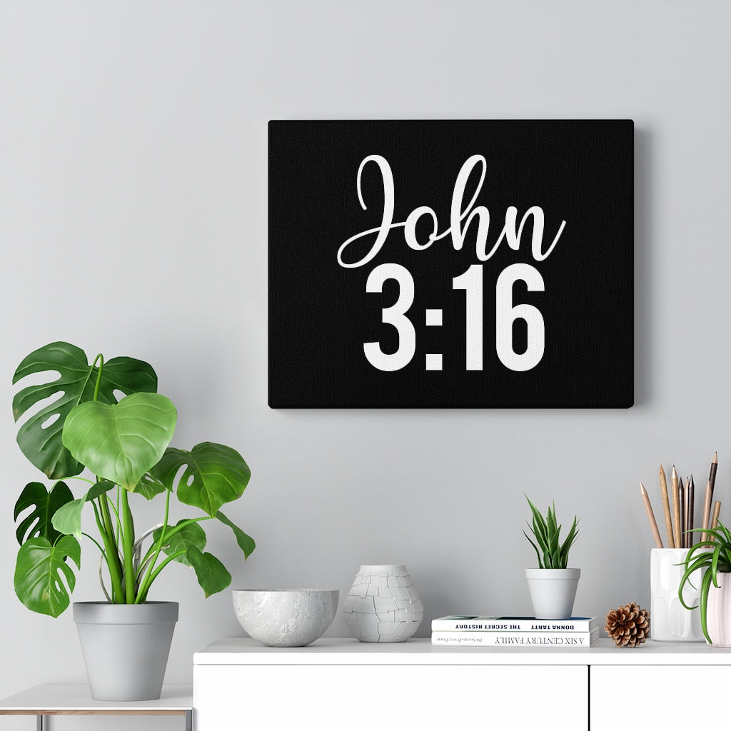 Scripture Walls John 3:16 Bible Verse Canvas Christian Wall Art Ready to Hang Unframed-Express Your Love Gifts