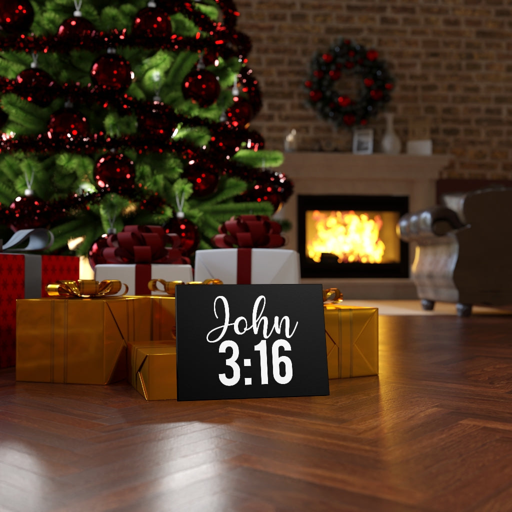 Scripture Walls John 3:16 Bible Verse Canvas Christian Wall Art Ready to Hang Unframed-Express Your Love Gifts