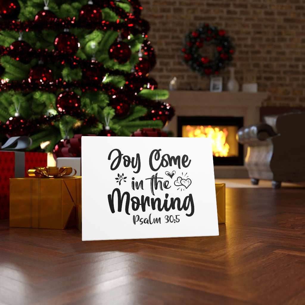 Scripture Walls Joy Come In The Morning Psalm 30:5 Bible Verse Canvas Christian Wall Art Ready to Hang Unframed-Express Your Love Gifts