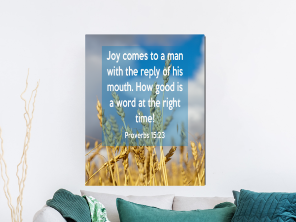 Scripture Walls Joy Comes To A Man 1 John 4:21 Christian Home Decor Bible Art Unframed-Express Your Love Gifts