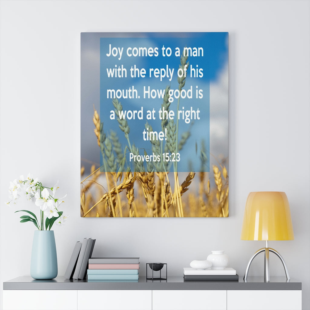 Scripture Walls Joy Comes To A Man 1 John 4:21 Christian Home Decor Bible Art Unframed-Express Your Love Gifts