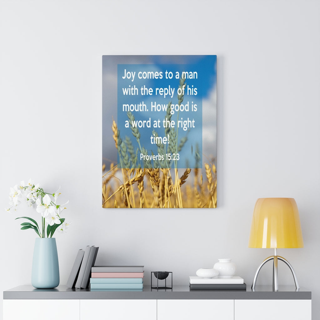 Scripture Walls Joy Comes To A Man 1 John 4:21 Christian Home Decor Bible Art Unframed-Express Your Love Gifts