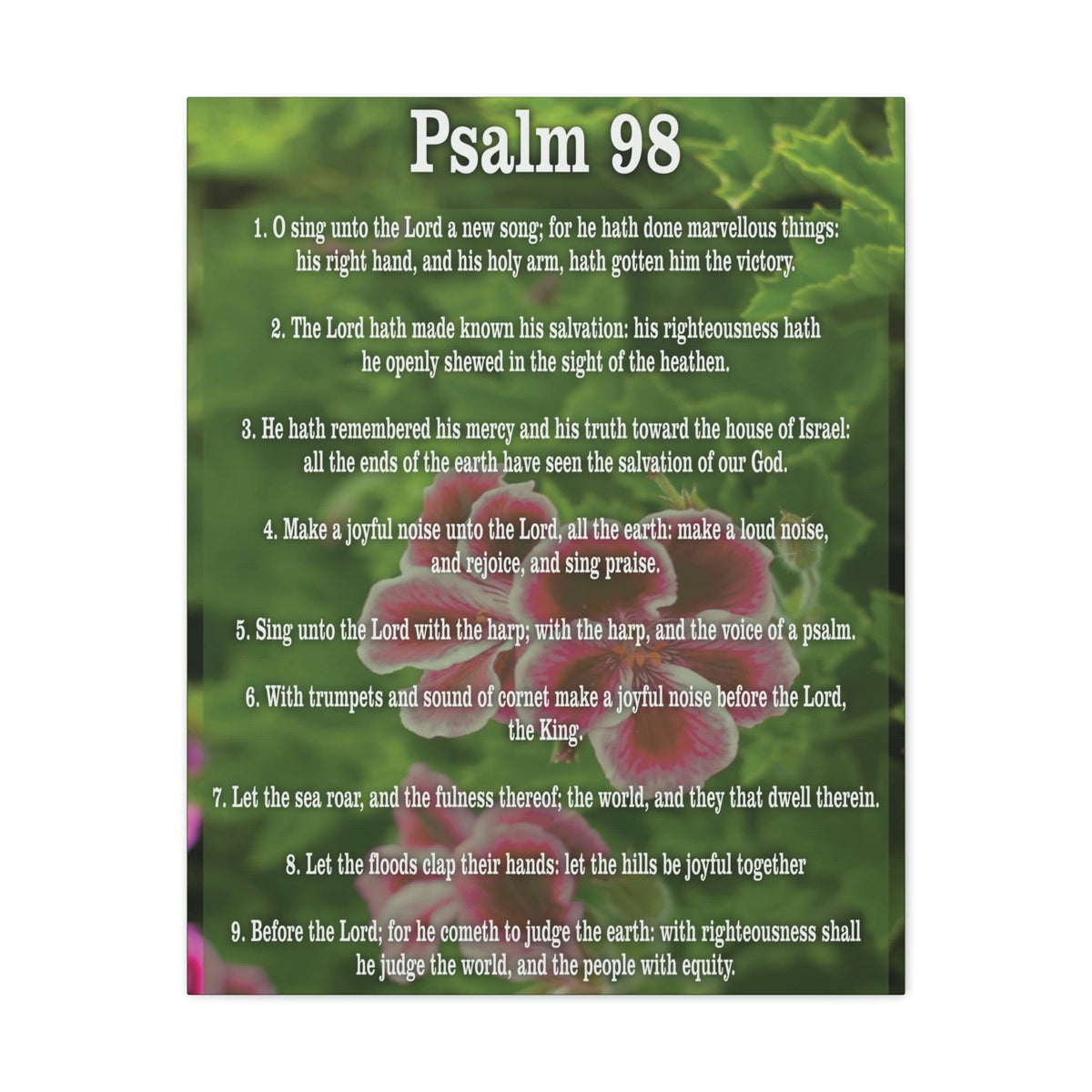 Scripture Walls Joyful Noise Of Salvation Psalm 98:4 Christian Wall Art Print Ready to Hang Unframed-Express Your Love Gifts