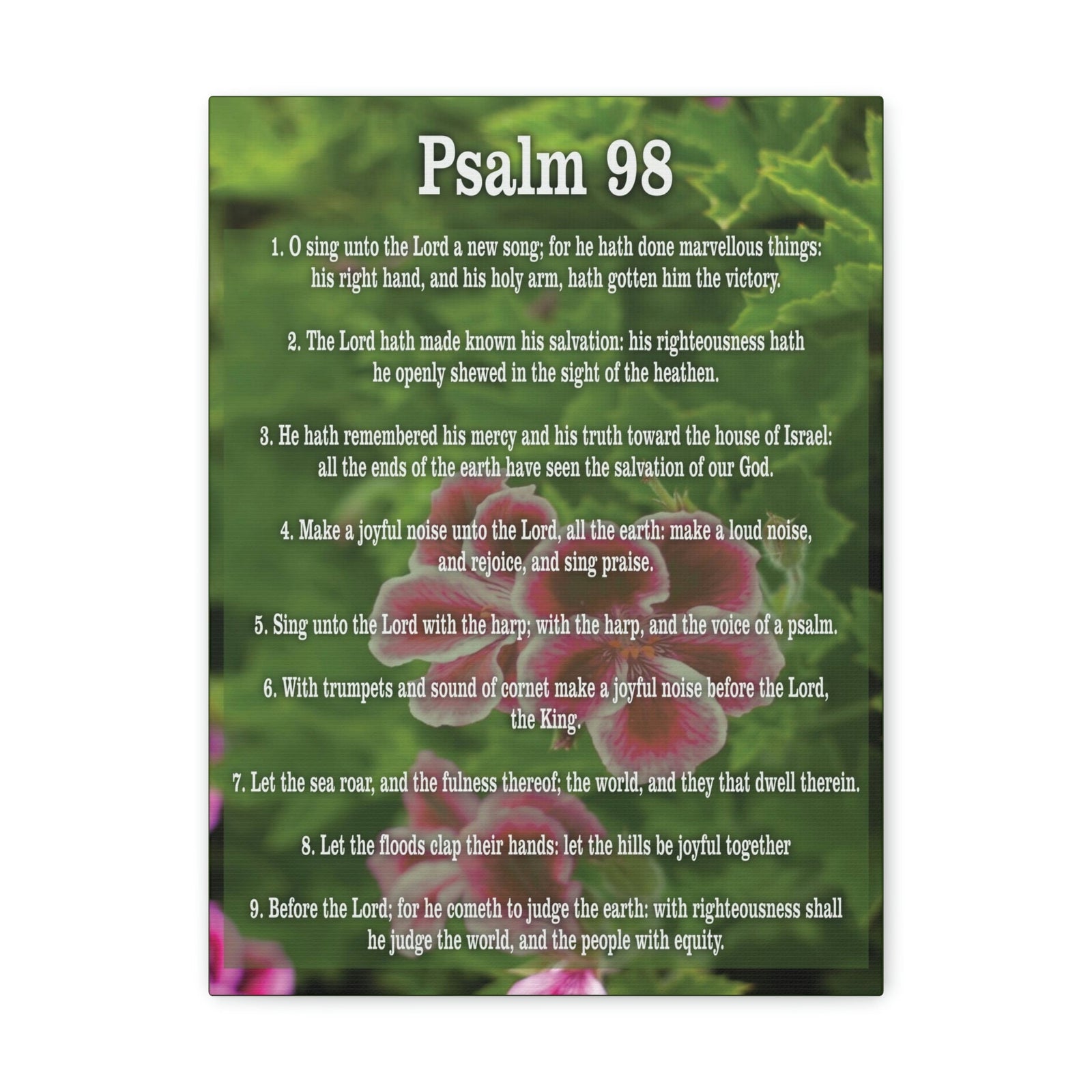 Scripture Walls Joyful Noise Of Salvation Psalm 98:4 Christian Wall Art Print Ready to Hang Unframed-Express Your Love Gifts