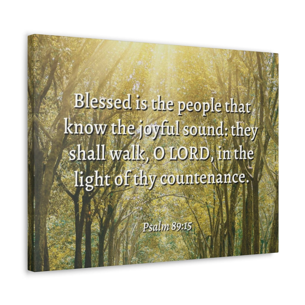 Scripture Walls Joyful Sound Psalm 89:15 Bible Verse Canvas Christian Wall Art Ready to Hang Unframed-Express Your Love Gifts