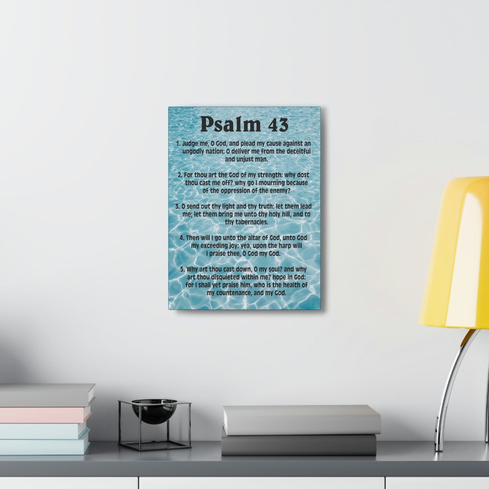 Scripture Walls Judge Me Psalm 43:5 Christian Wall Art Bible Verse Print Ready to Hang Unframed-Express Your Love Gifts