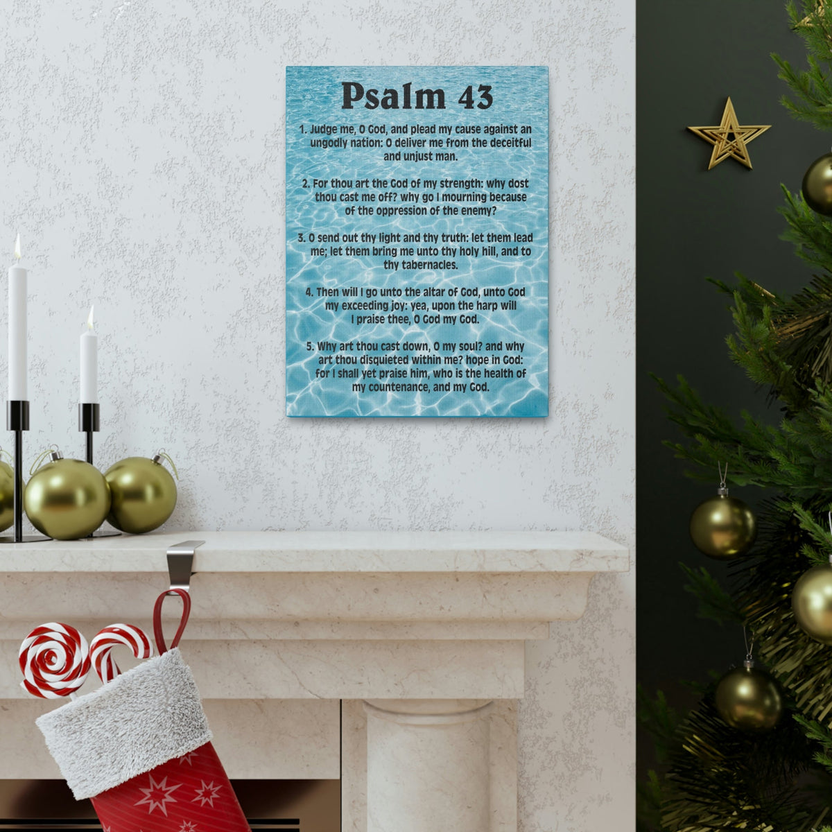 Scripture Walls Judge Me Psalm 43:5 Christian Wall Art Bible Verse Print Ready to Hang Unframed-Express Your Love Gifts