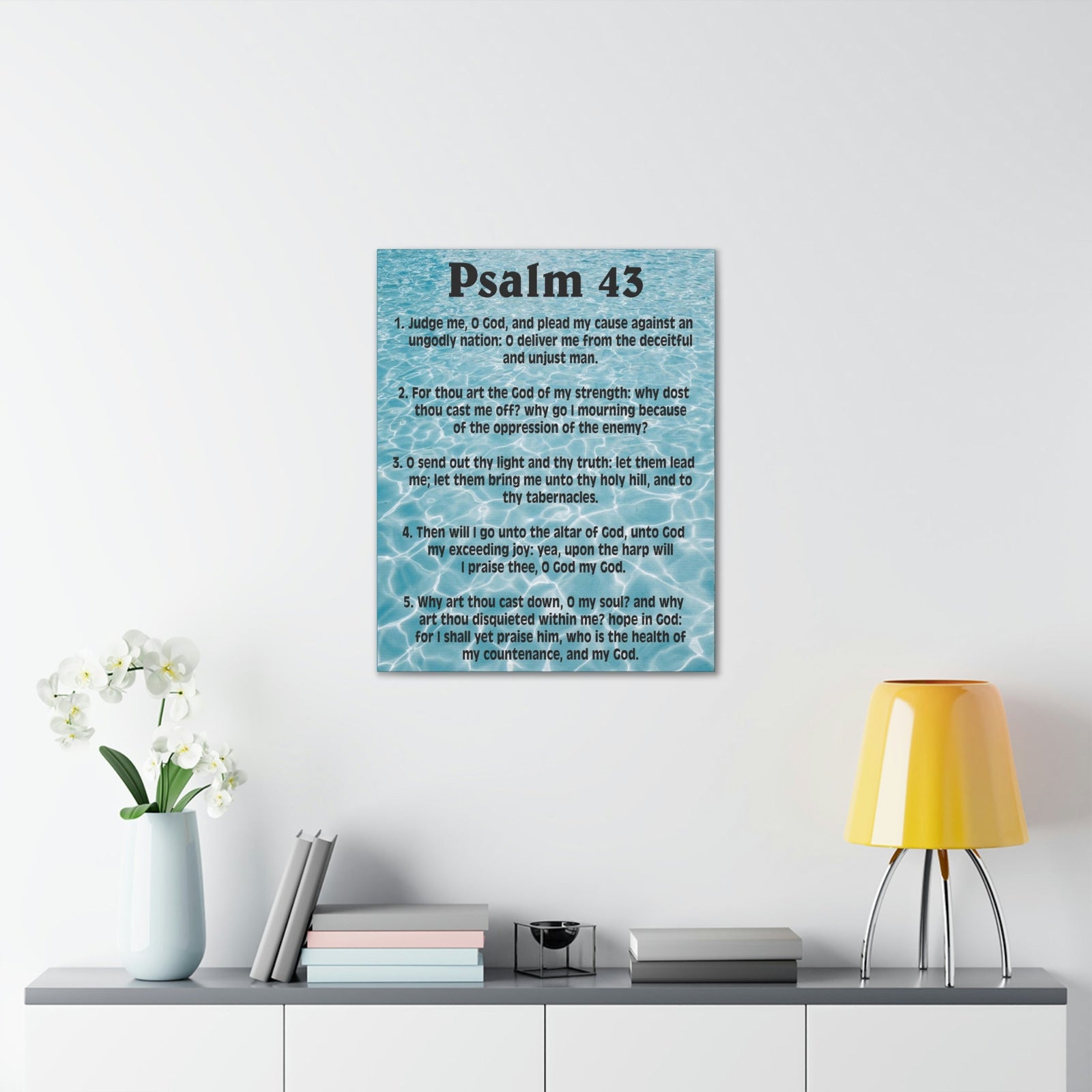 Scripture Walls Judge Me Psalm 43:5 Christian Wall Art Bible Verse Print Ready to Hang Unframed-Express Your Love Gifts