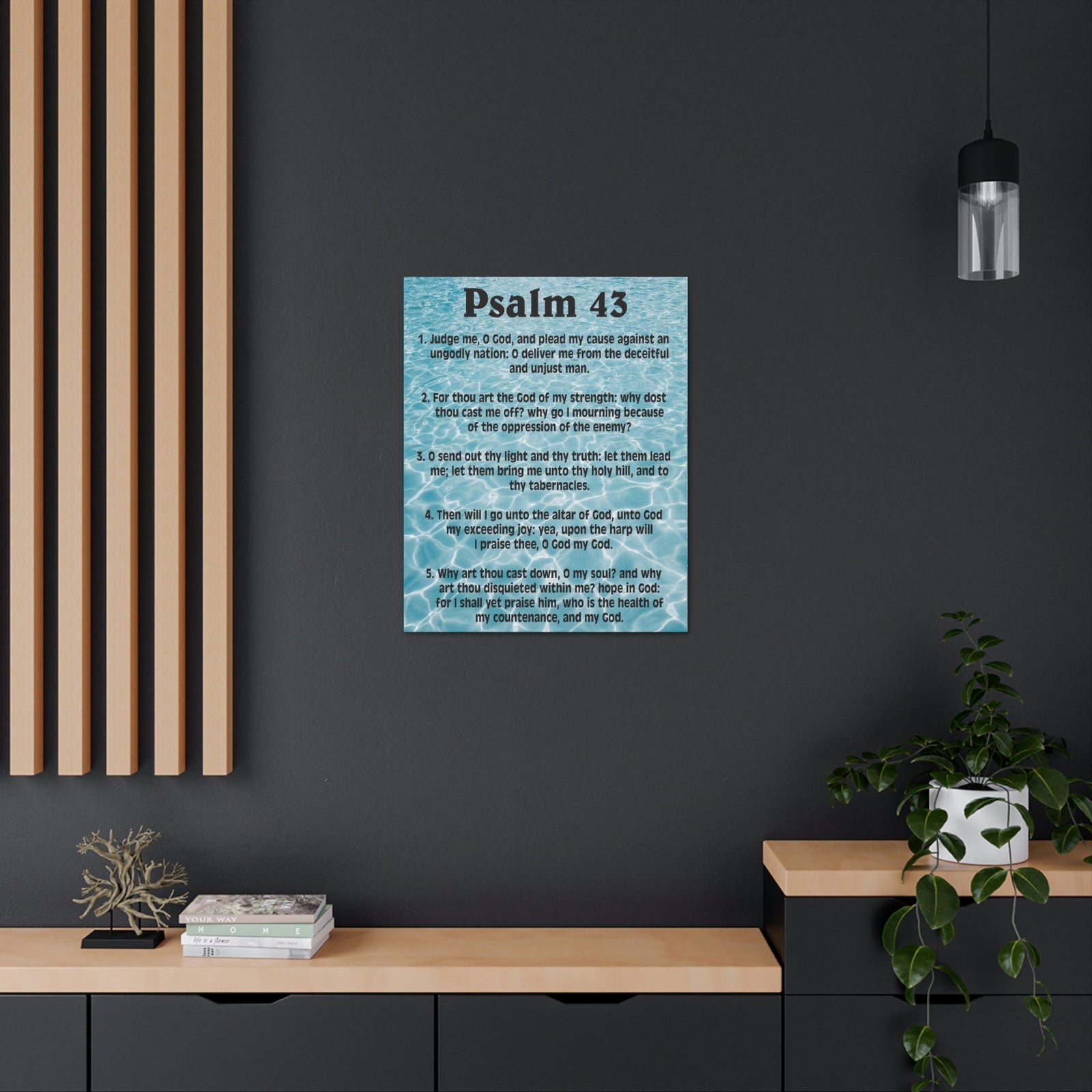 Scripture Walls Judge Me Psalm 43:5 Christian Wall Art Bible Verse Print Ready to Hang Unframed-Express Your Love Gifts