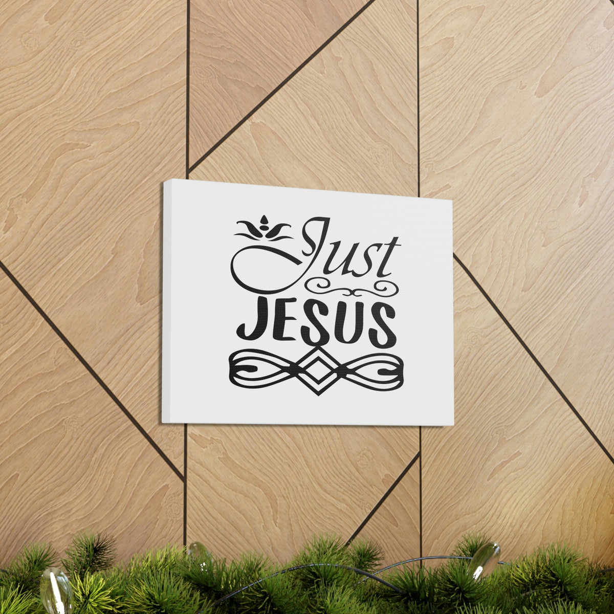 Scripture Walls Just Jesus 1 Timothy 2:5 Ornamental Christian Wall Art Bible Verse Print Ready to Hang Unframed-Express Your Love Gifts