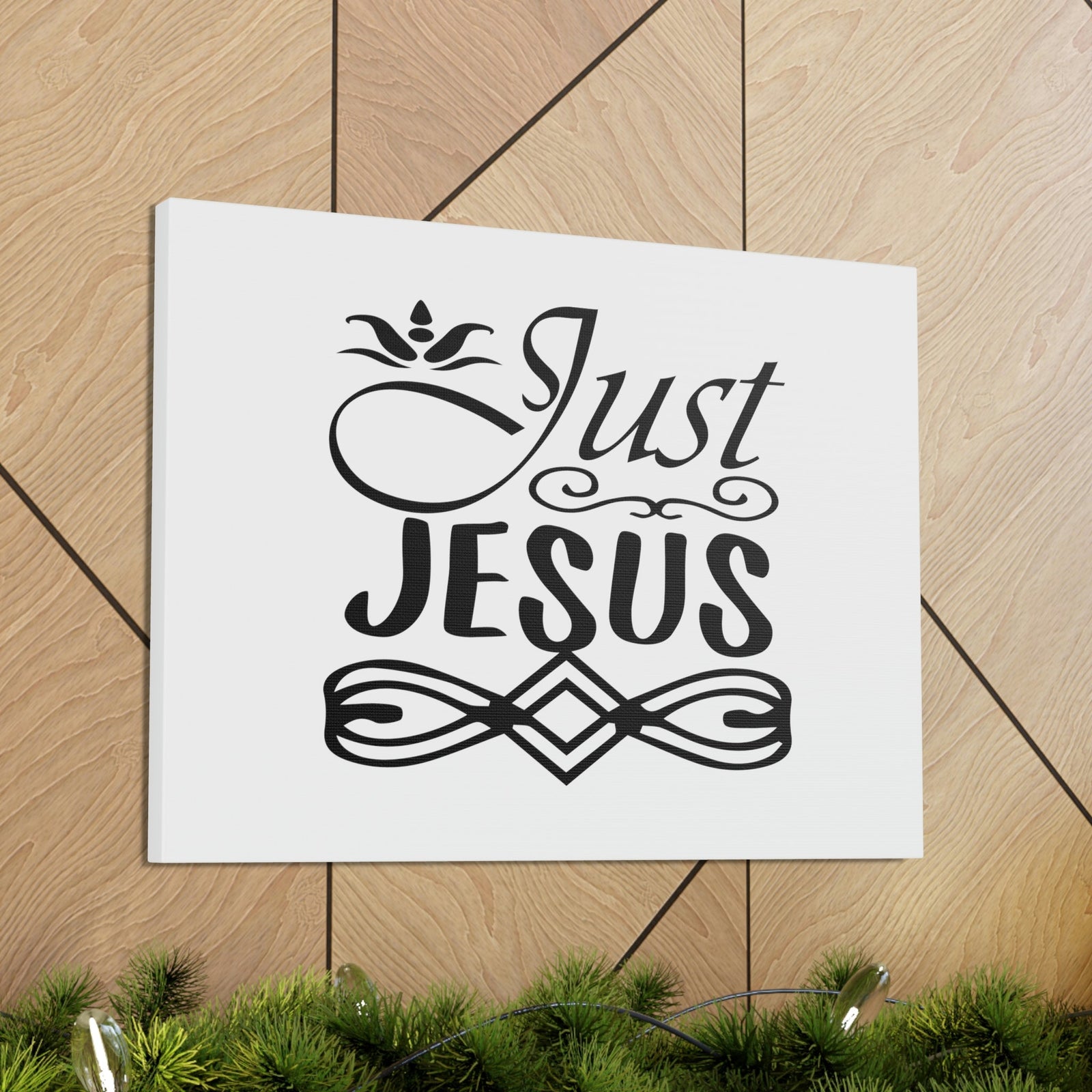 Scripture Walls Just Jesus 1 Timothy 2:5 Ornamental Christian Wall Art Bible Verse Print Ready to Hang Unframed-Express Your Love Gifts