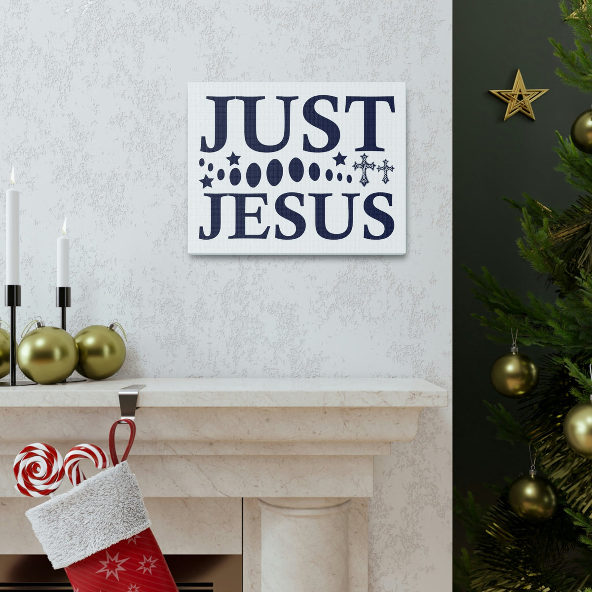 Scripture Walls Just Jesus Acts 4:12 Christian Wall Art Print Ready to Hang Unframed-Express Your Love Gifts