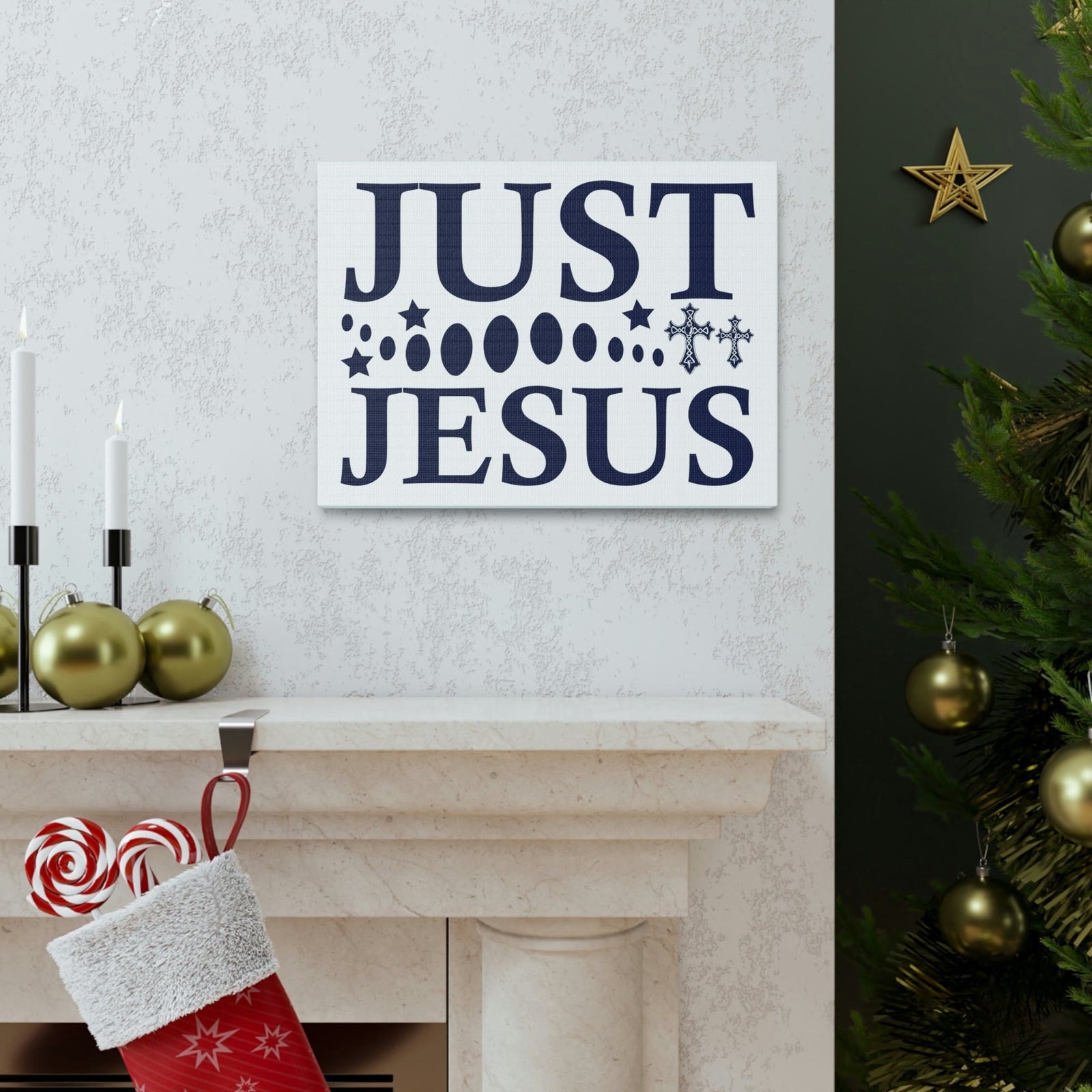 Scripture Walls Just Jesus Acts 4:12 Christian Wall Art Print Ready to Hang Unframed-Express Your Love Gifts