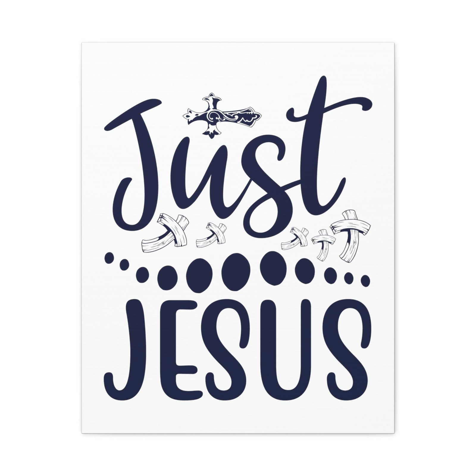 Scripture Walls Just Jesus Acts 4:12 Crosses Christian Wall Art Print Ready to Hang Unframed-Express Your Love Gifts