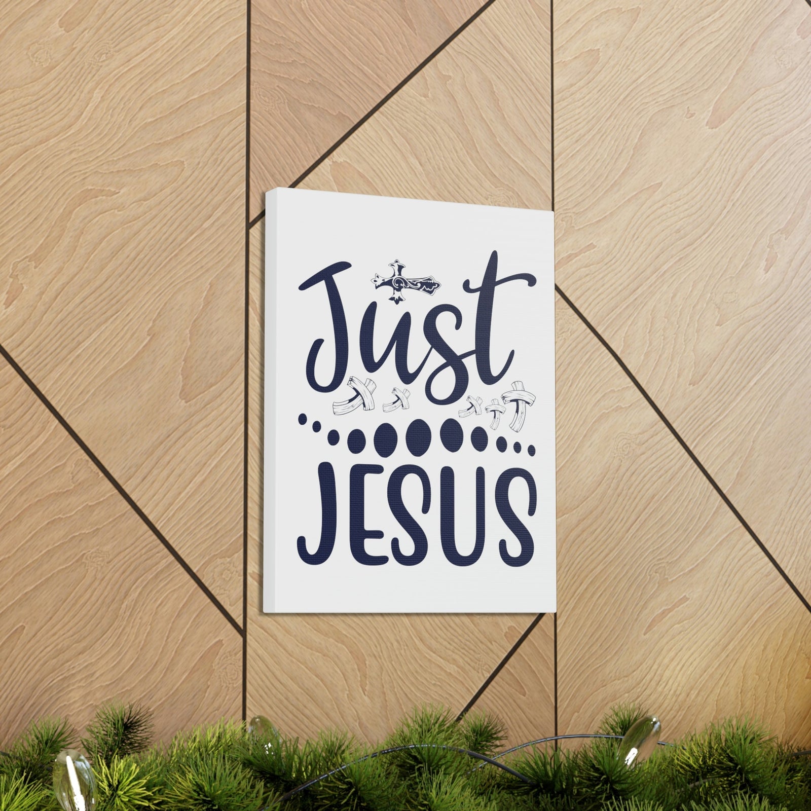 Scripture Walls Just Jesus Acts 4:12 Crosses Christian Wall Art Print Ready to Hang Unframed-Express Your Love Gifts