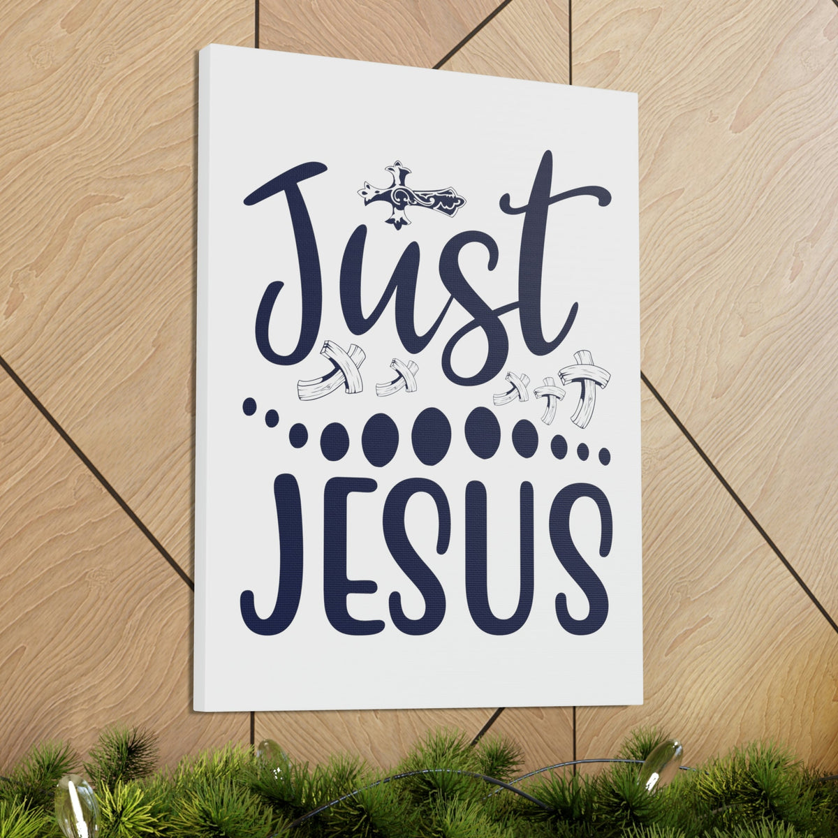 Scripture Walls Just Jesus Acts 4:12 Crosses Christian Wall Art Print Ready to Hang Unframed-Express Your Love Gifts